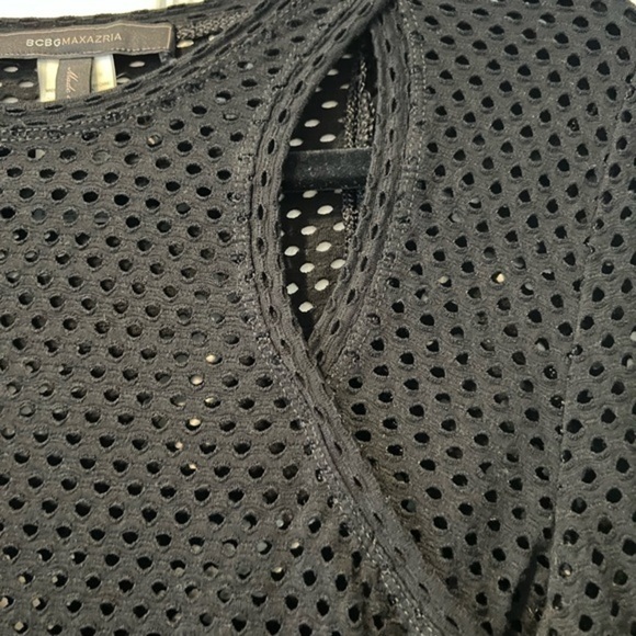 BCBG BLACK MESH TOP SIZE XS - Picture 2 of 4
